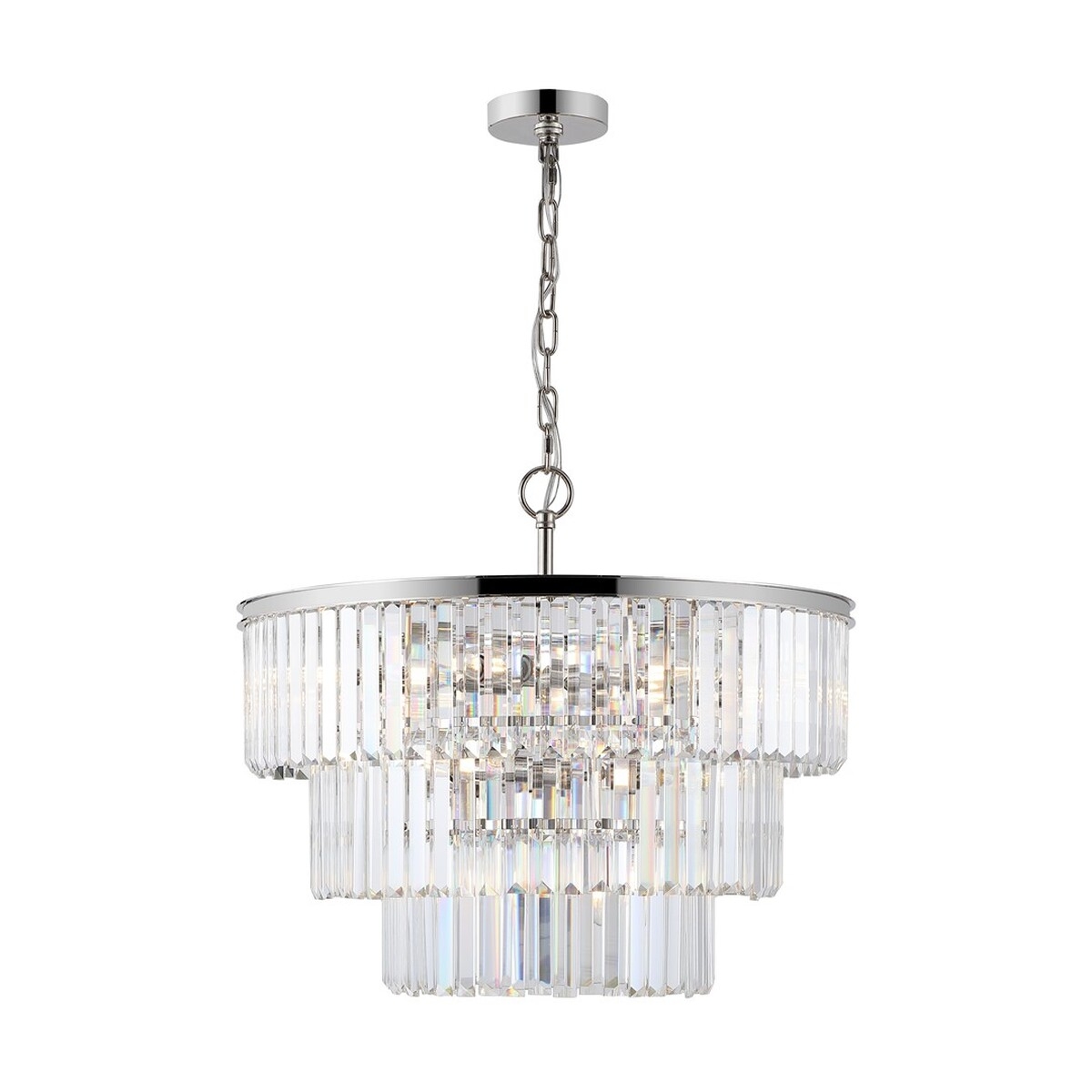 Karissa 3 Tier Chandelier - Nickle - Safavieh - Image 3