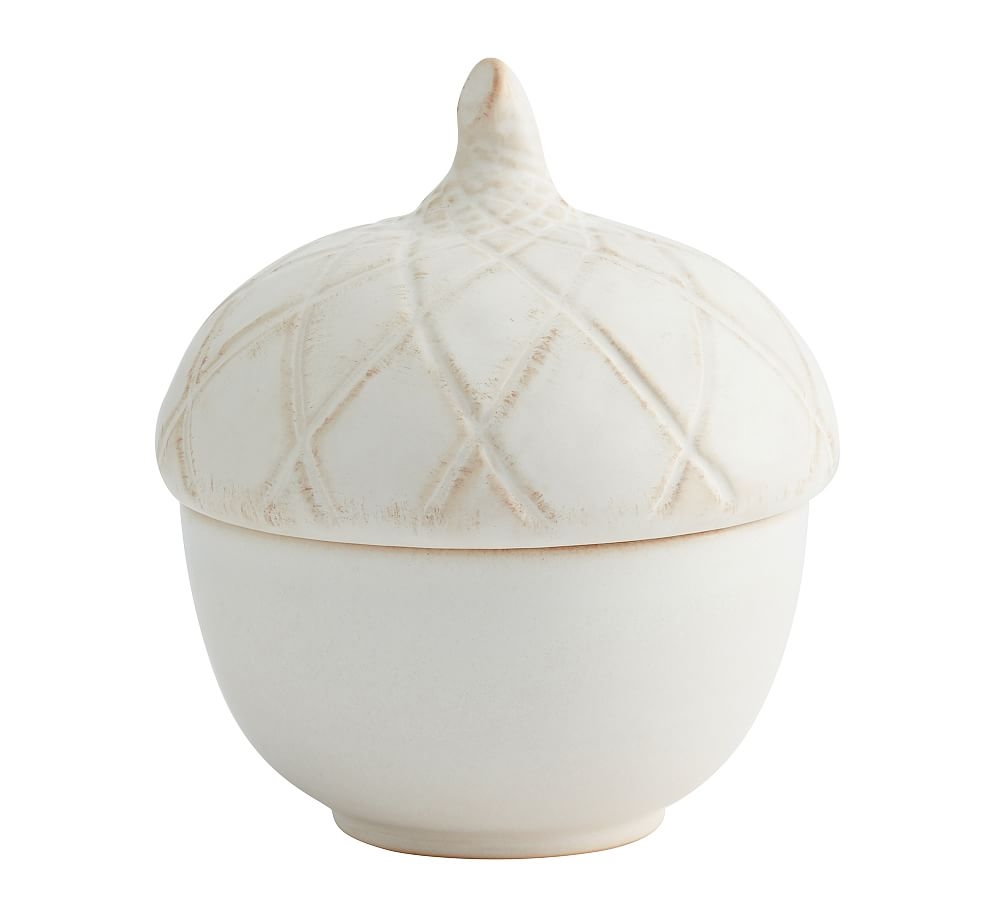 Acorn Shaped Stoneware Lidded Soup Bowl - Image 0