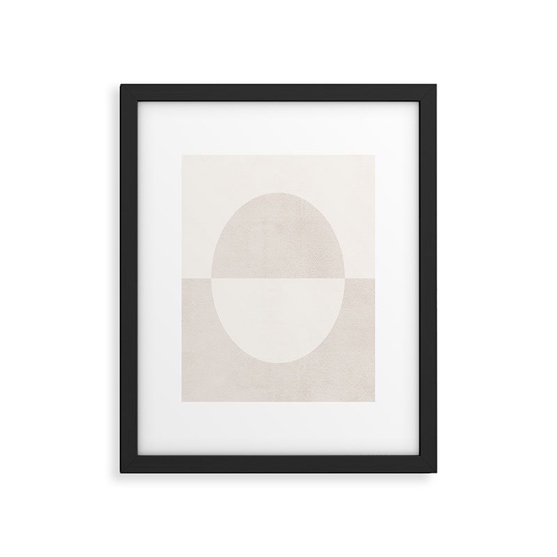 Round by almostmakesperfect, Modern Framed Art Print, Black, 14" x 11" - Image 0