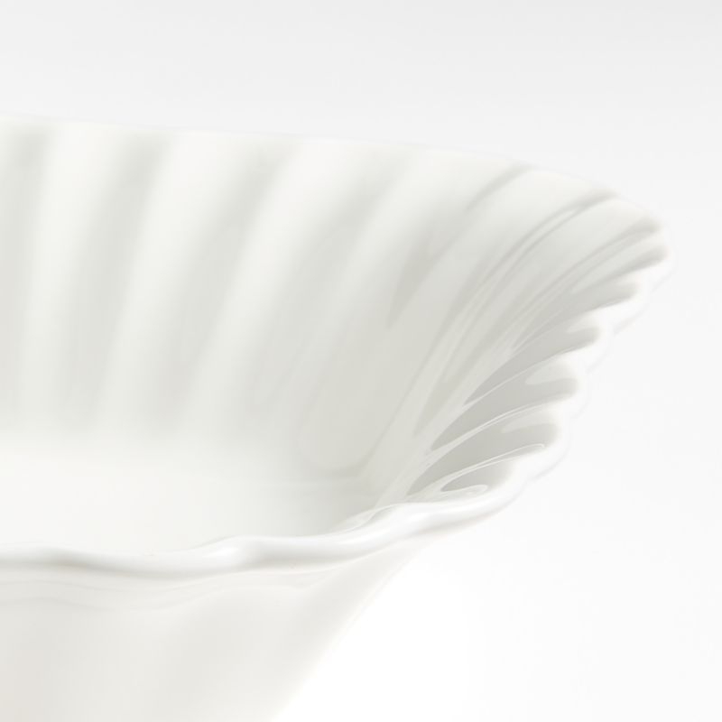 Capella White Bone China Serving Bowl - Image 2