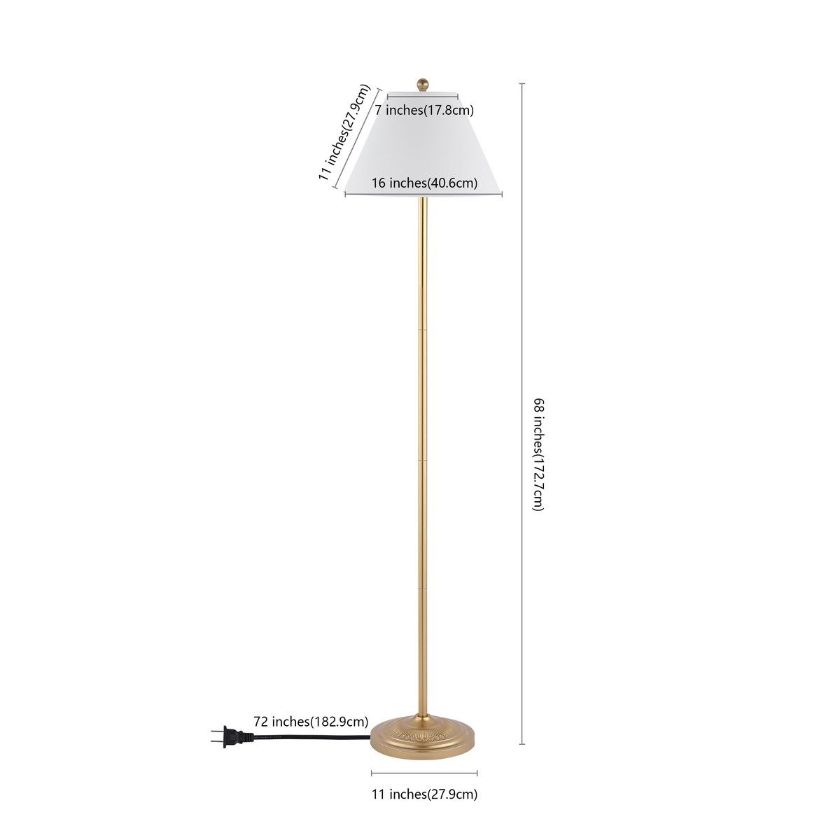 Haelyn 69" Floor Lamp - Gold - Image 3