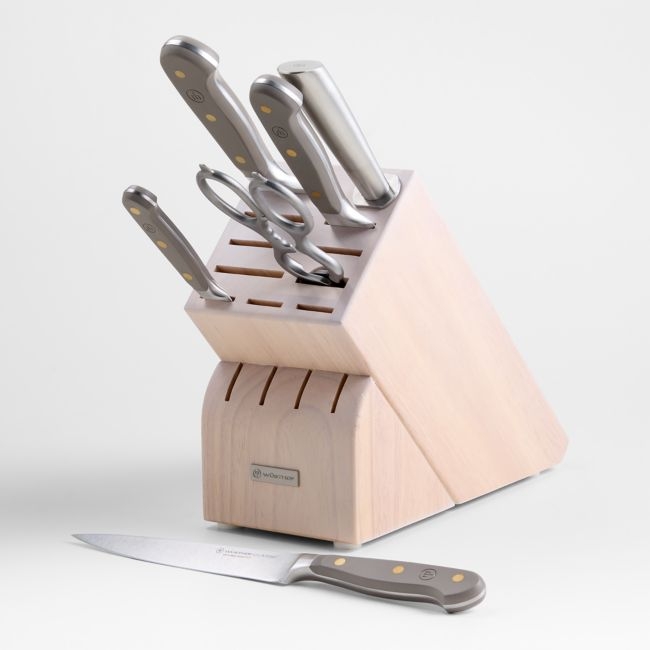 Wusthof ® Classic Color Velvet Oyster Grey 7-Piece Knife Block Set - Image 0