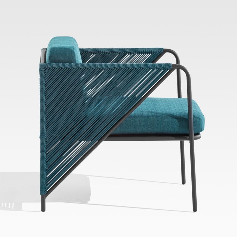Dorado Teal Small Space Outdoor Lounge Chair - Image 1
