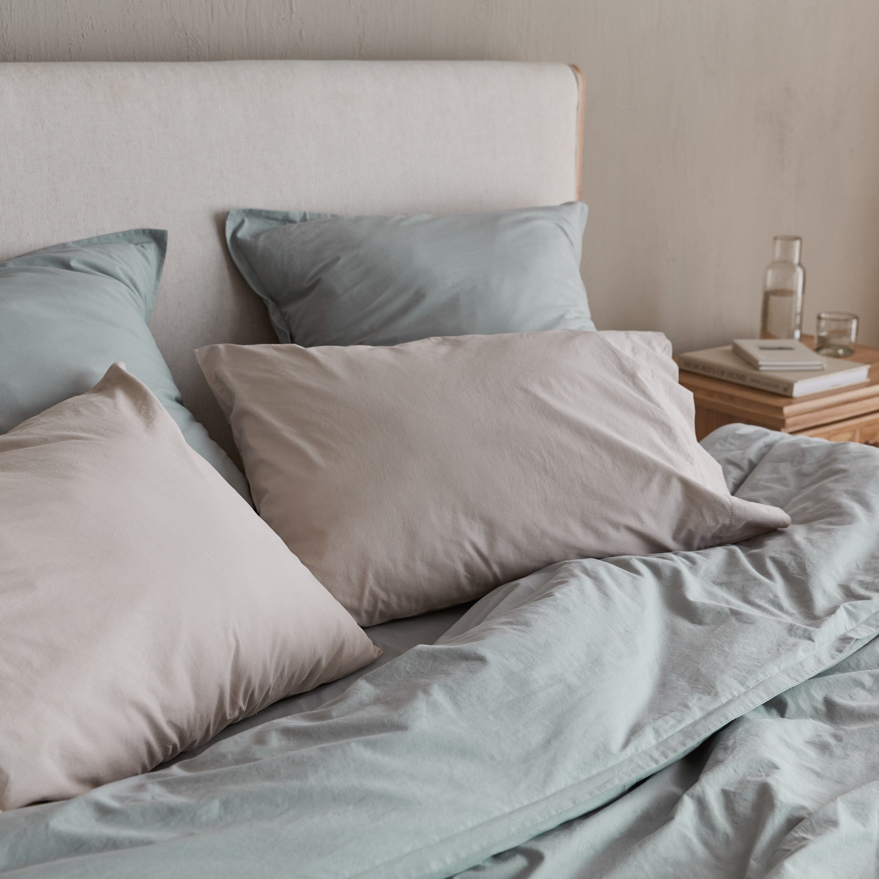 The Citizenry Organic Stonewashed Percale Pillowcases | Standard | Grey - Image 2