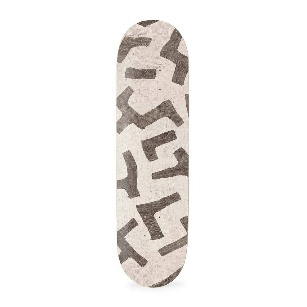 Ecru Figures Kuba Cloth Skateboard - Image 0