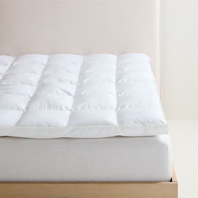 Classic Organic Cotton Down-Alternative Fiber Twin Mattress Topper - Image 0