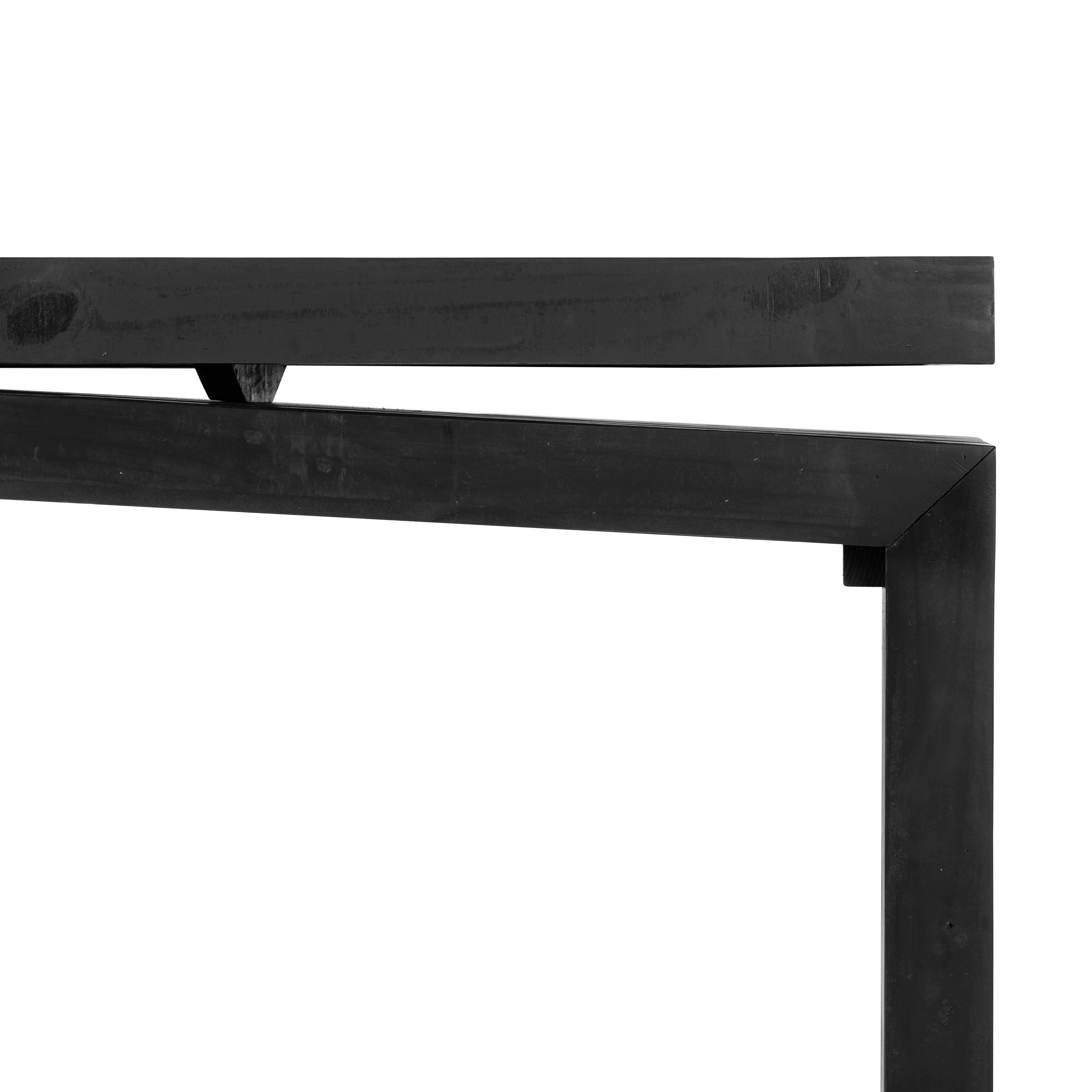 Matthes Console Table-Aged Black Pine - Image 2