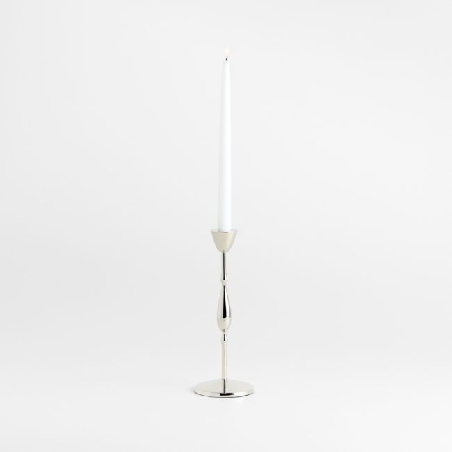Beaded Small Polished Chrome Taper Holder 10.5" - Image 0