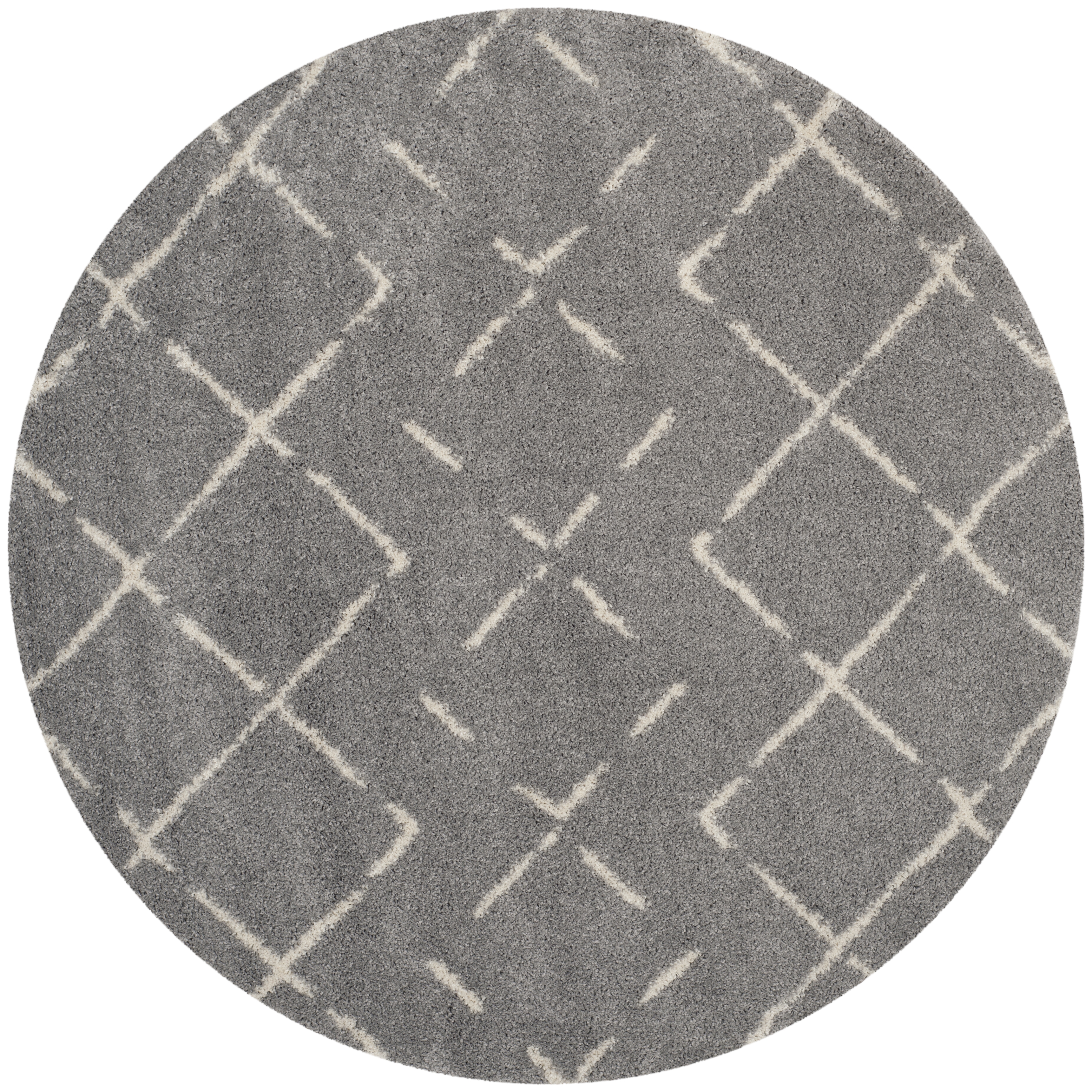 Arlo Home Woven Area Rug, ASG743D, Grey/Ivory,  6' 7" X 6' 7" Round - Image 0