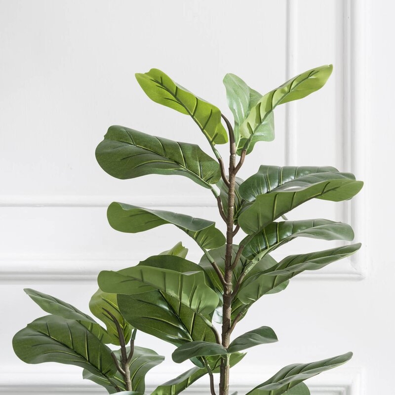 59'' Artificial Fiddle Leaf Fig Tree in Pot - Image 3