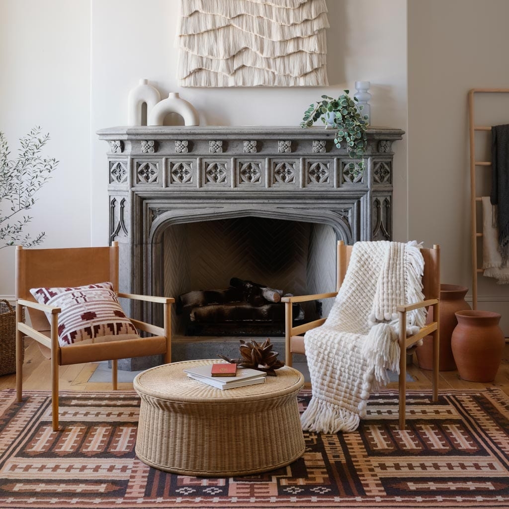 The Citizenry Sonrisa Pillow | 20" x 20" | Red - Image 3