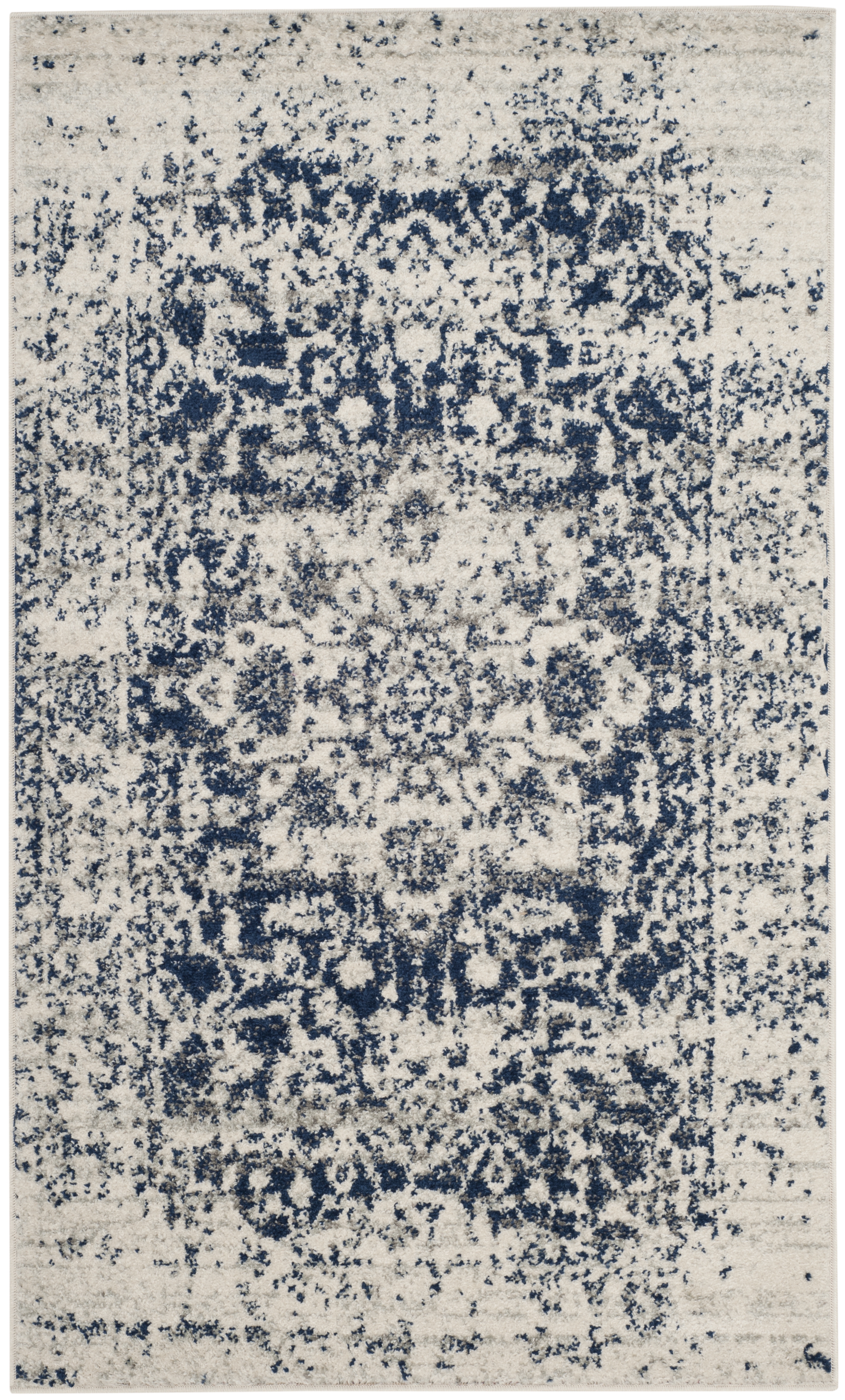 Arlo Home Woven Area Rug, MAD603D, Cream/Navy,  3' X 5' - Image 0