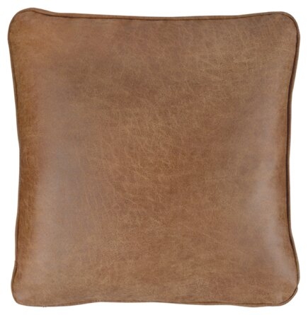 Desoto Faux Leather Throw Pillow - Image 0