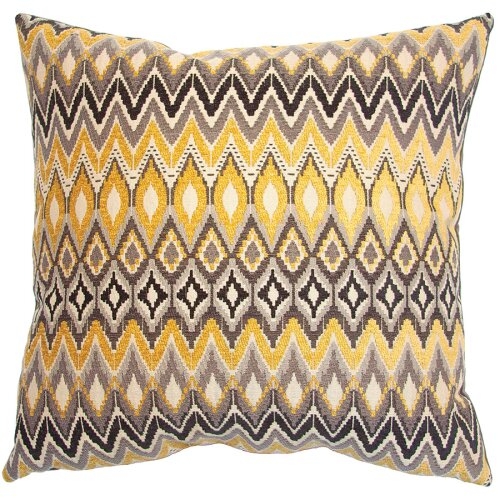 Square Feathers Cannes Zig Zag Pillow Size: 26" x 26" - Image 0