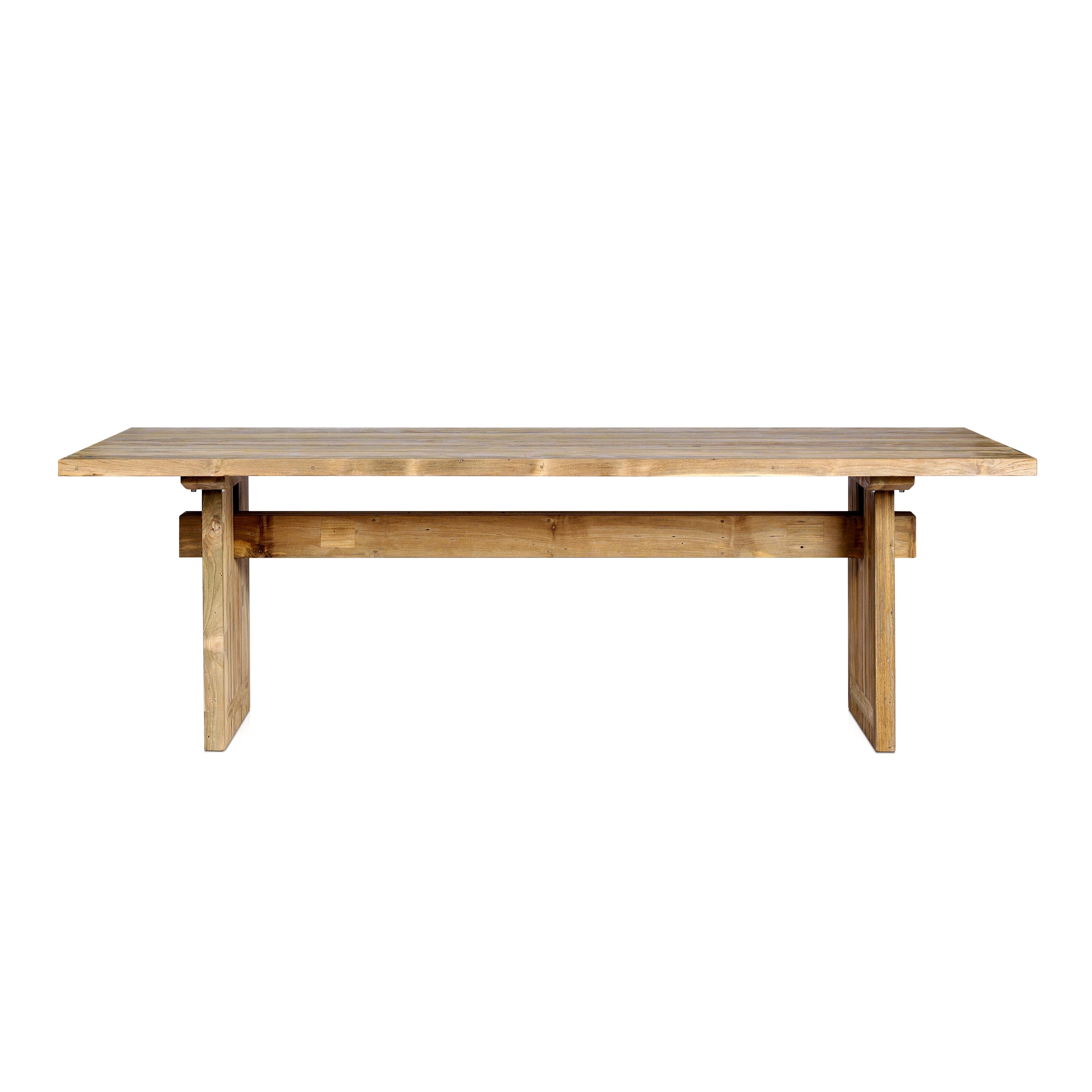 Brandy Outdoor Dining Table-92" - Reclaimed Natural FSC - Image 3