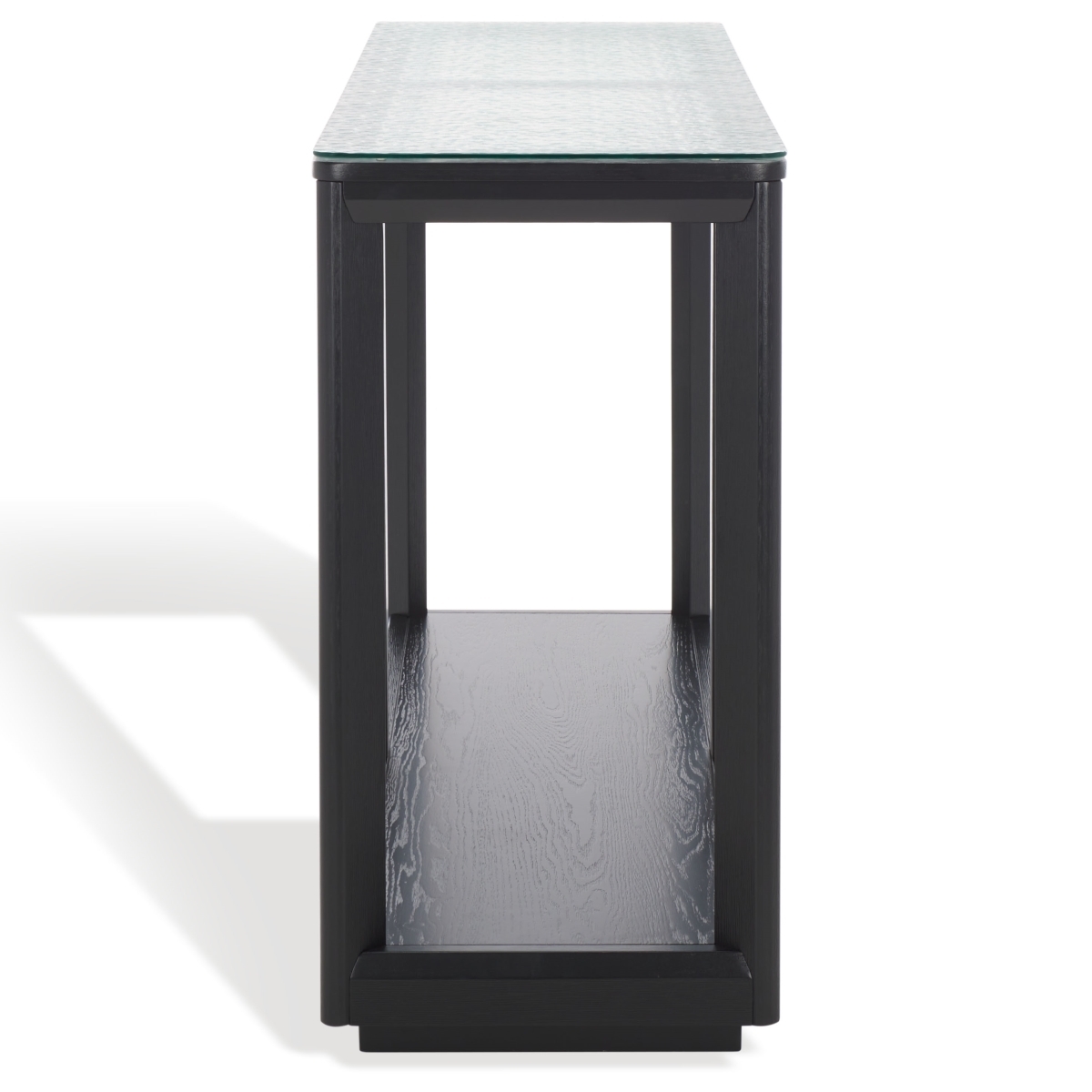 Benecarlo Glass Top Console Table - Black/Clear - Image 4