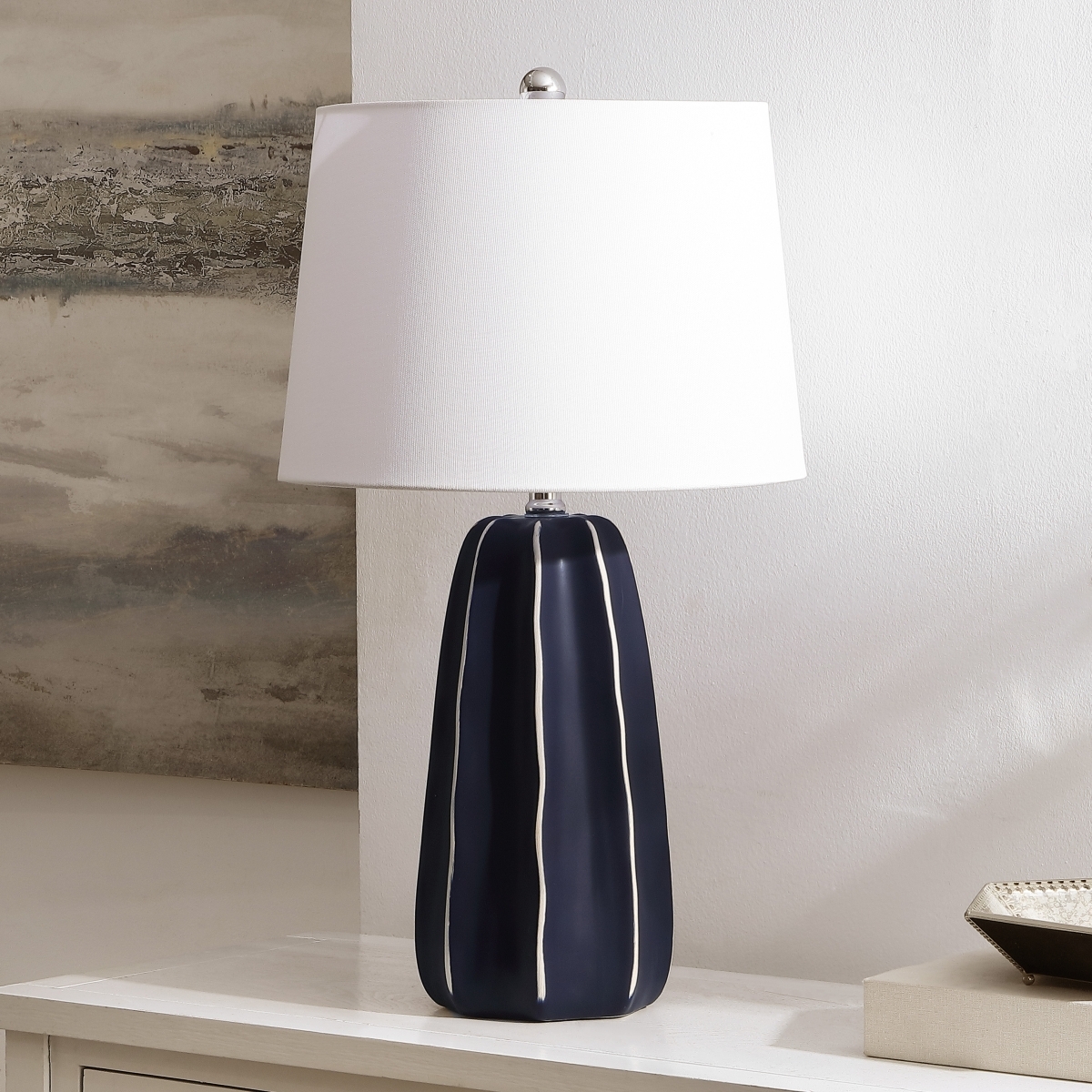 Jude 25.5" Table Lamp - Navy - Image 1