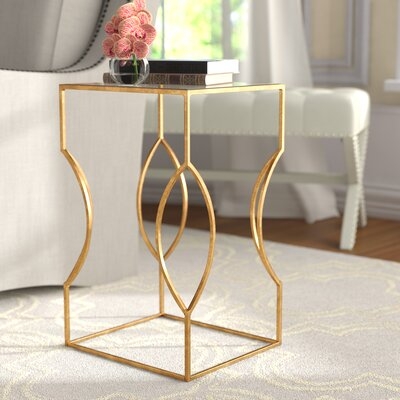 Oxendine Glass Top Sled End Table - Image 0