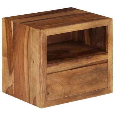 Una 1 - Drawer Solid Wood Nightstand in Brown - Image 0