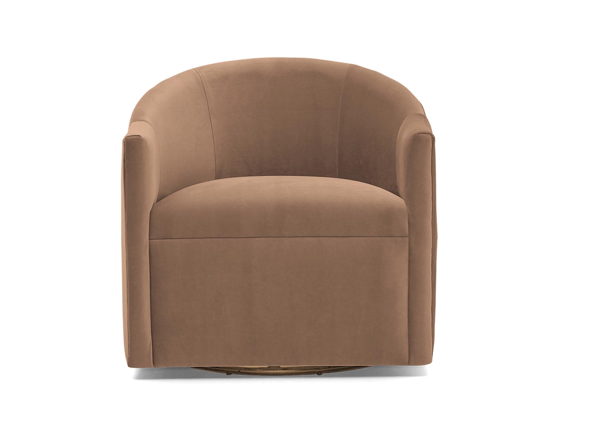 Pink Jolie Mid Century Modern Swivel Chair - Royale Blush - Image 0