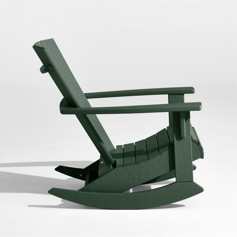 Vista Green Outdoor Adirondack Rocking Chair by POLYWOOD® - Image 2