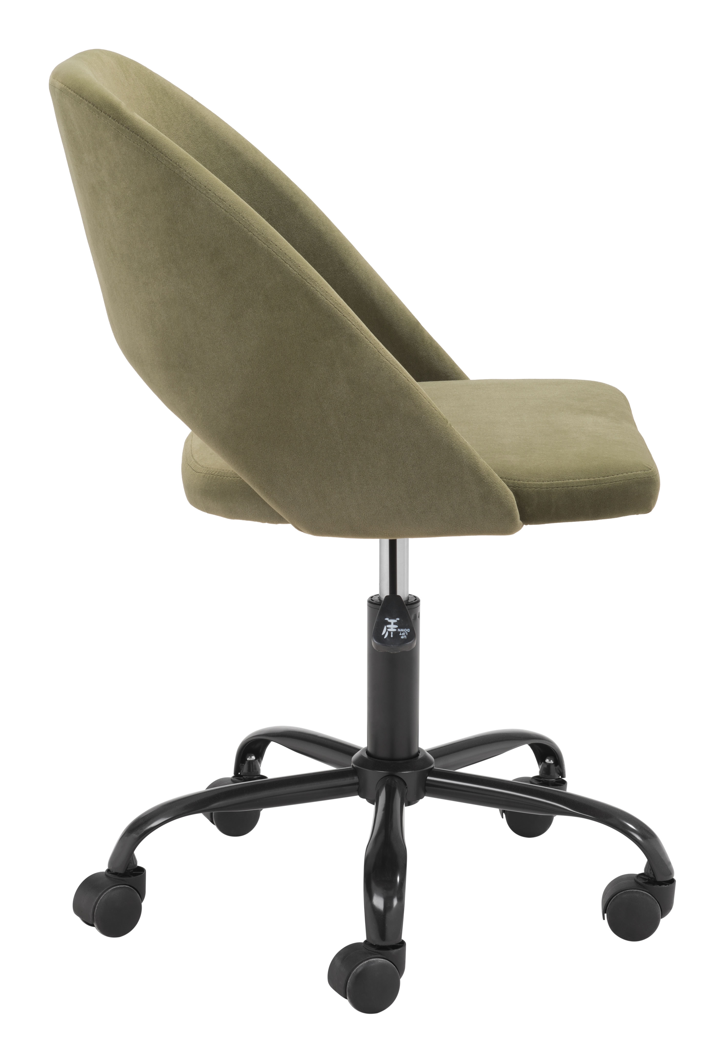 Treibh Office Chair, Olive Velvet - Image 2