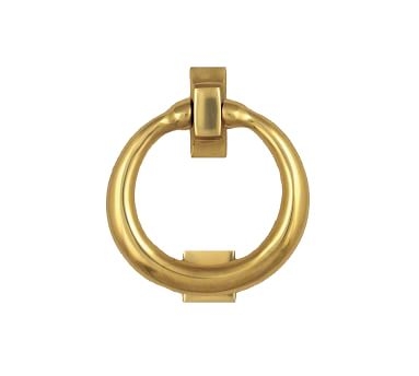 Ring Door Knocker, Brass - Image 2