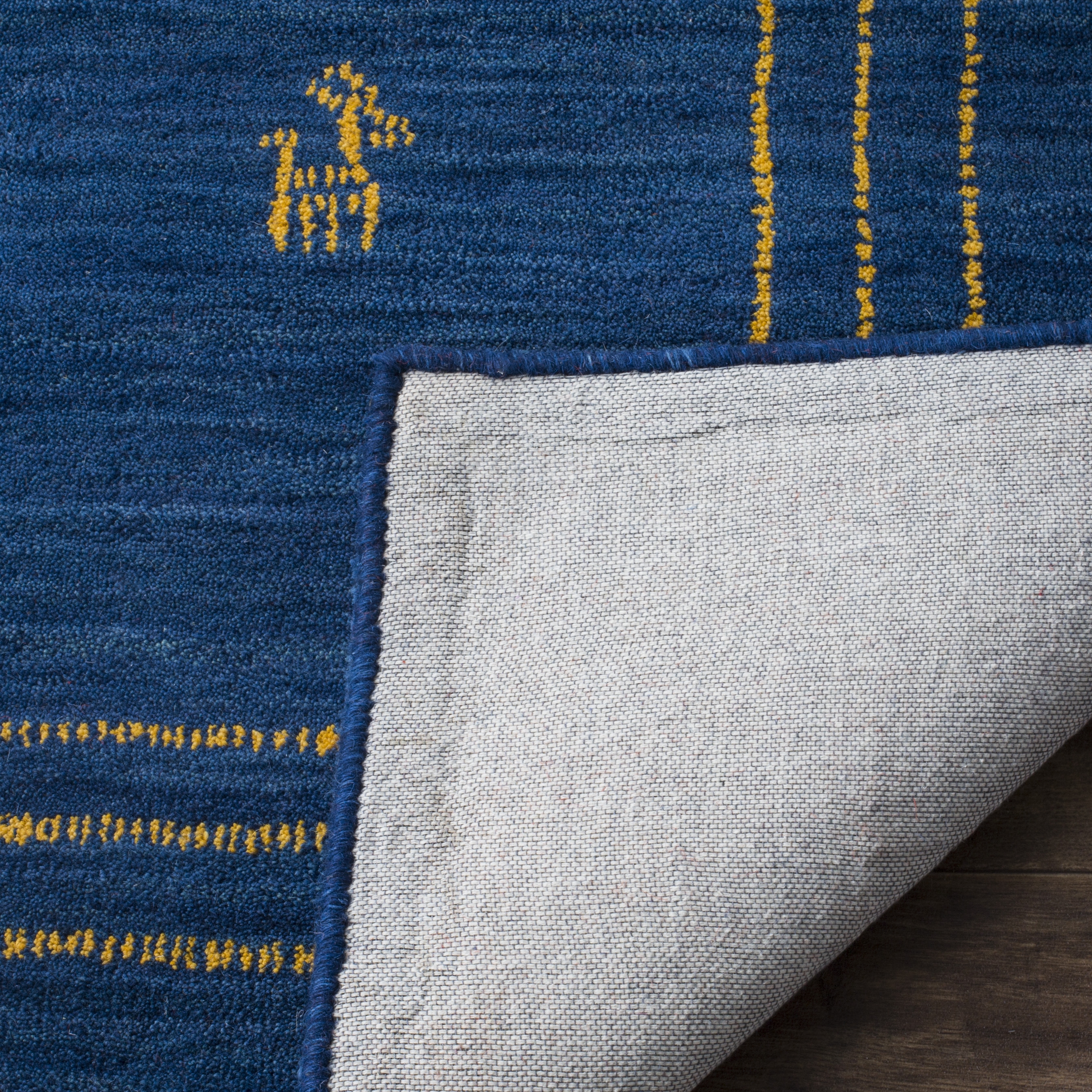 Arlo Home Hand Loomed Area Rug, HIM588A, Blue/Multi,  3' X 5' - Image 2