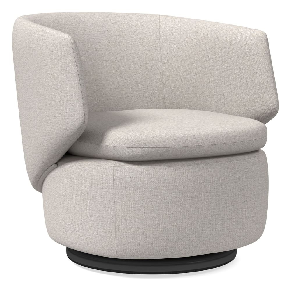 Crescent Swivel Chair, Poly, Twill, Sand, Concealed Supports - Image 0