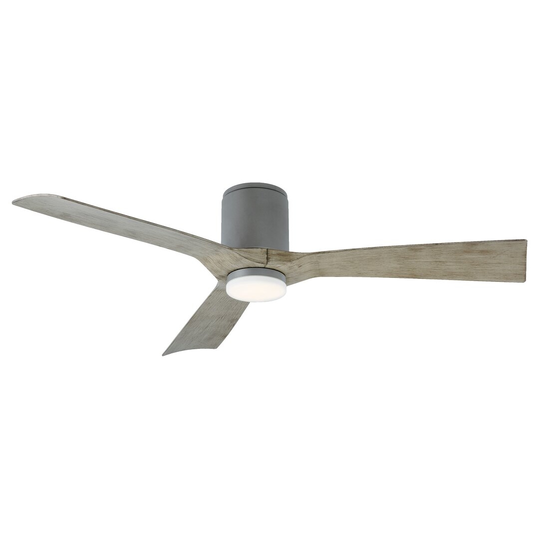 "Modern Forms 54"" Aviator 3 - Blade Outdoor Smart Flush Mount Ceiling Fan with Wall Control" - Image 0