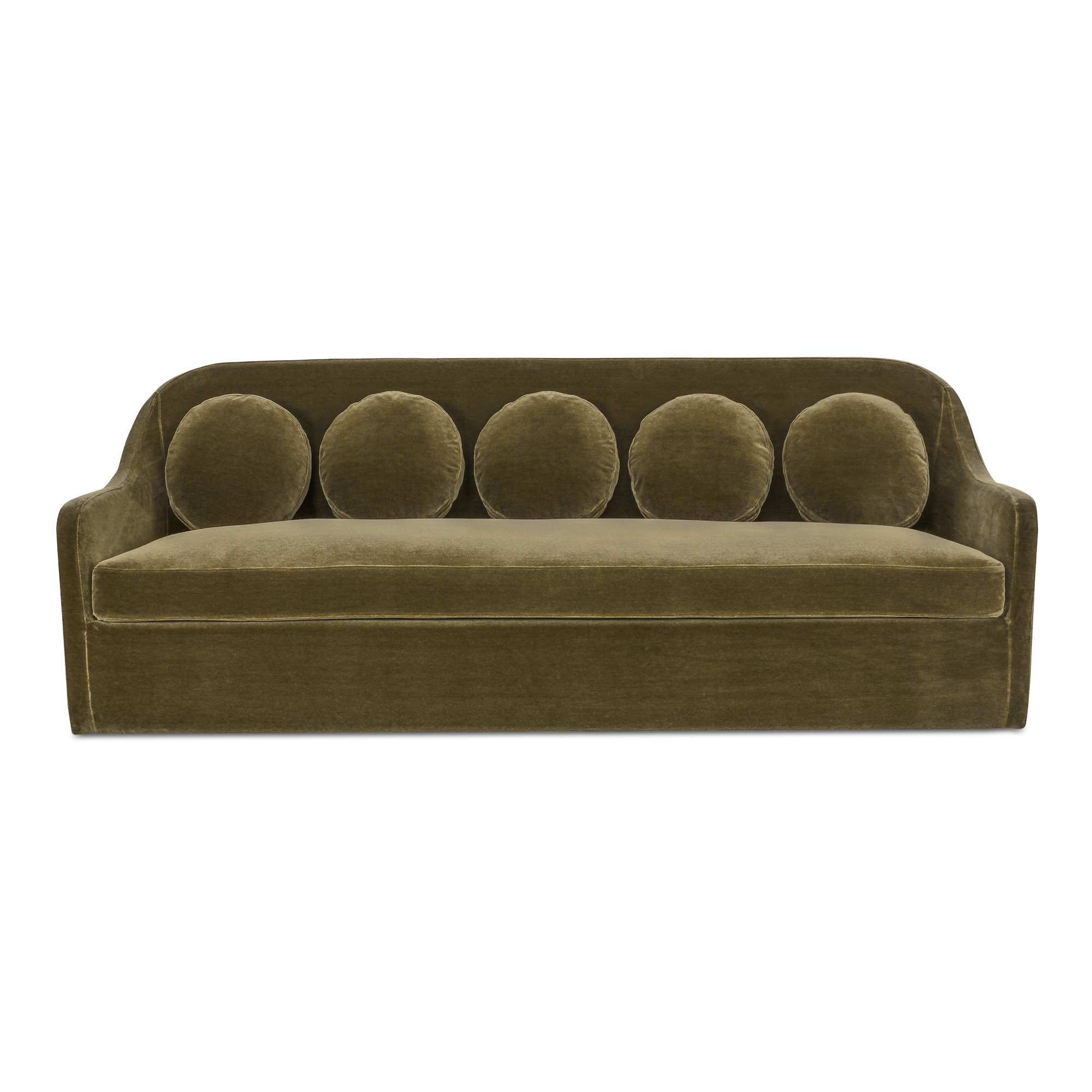 Rialto Sofa Dark Green Faux Mohair - Image 0