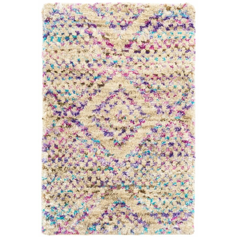 Dash and Albert Rugs Opal Ikat Hand-Knotted Beige/Blue/Pink Area Rug - Image 0