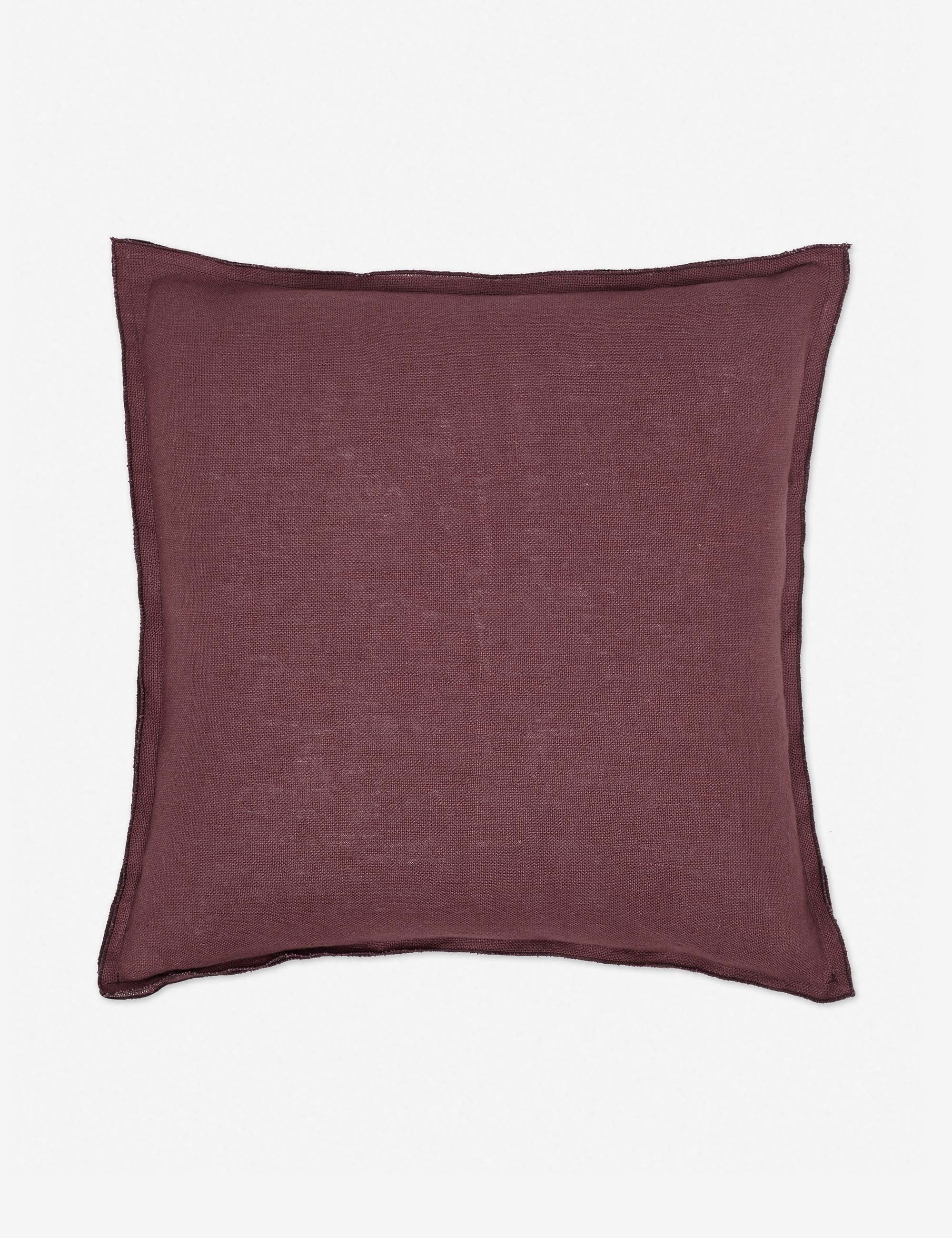 Arlo Linen Pillow, Aubergine - Image 2