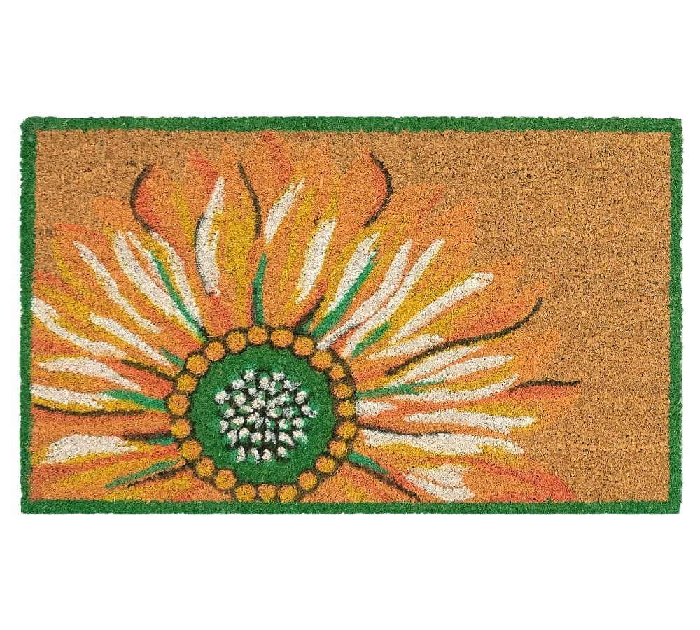Painterly Sunflower Doormat, Yellow, 1'6" x 2'6" - Image 0