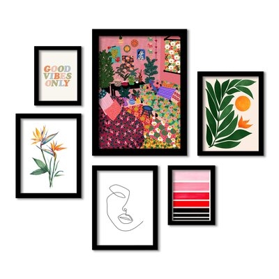 Welcome to My Living Room by Studio Grand-Pere - 6 Piece Picture Frame Print Set on Paper - Image 0