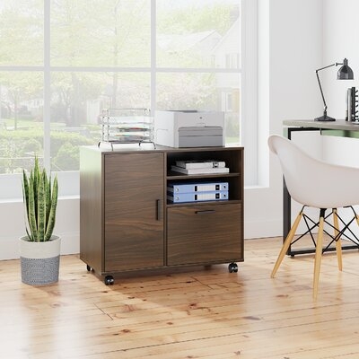 1-Drawer Mobile Lateral Filing Cabinet - Image 0