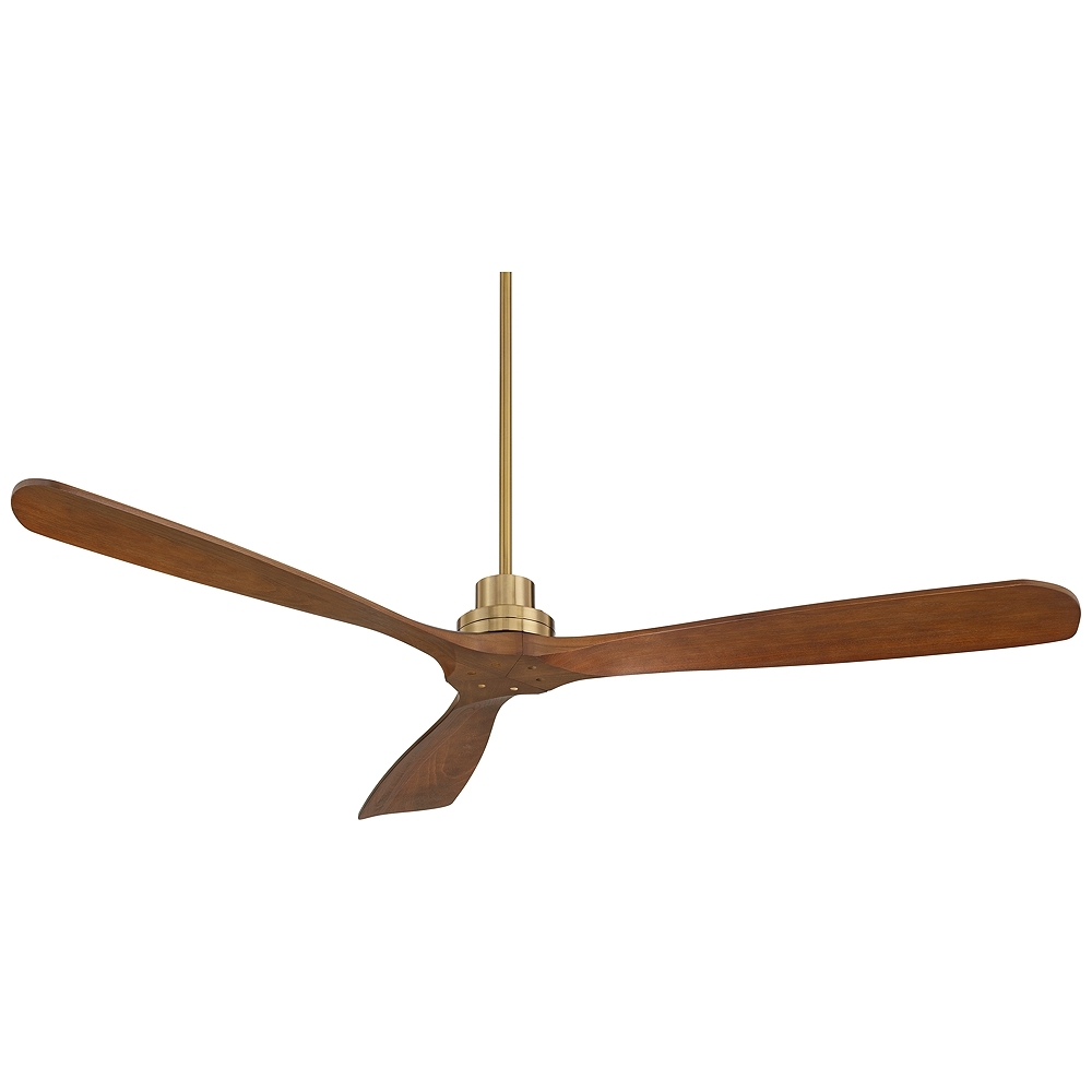 66" Casa Vieja Delta DC XL Soft Brass Ceiling Fan - Image 0