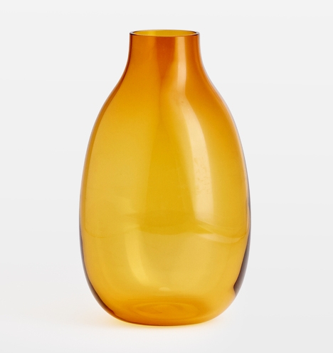 Audrey Tall Amber Glass Vase - Image 0