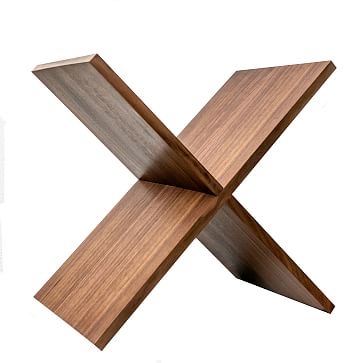 X Magazine Stand, Walnut - Image 0