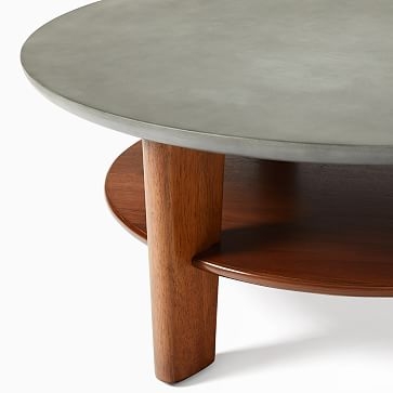 Dakota Coffee Table, Walnut, Concrete - Image 2