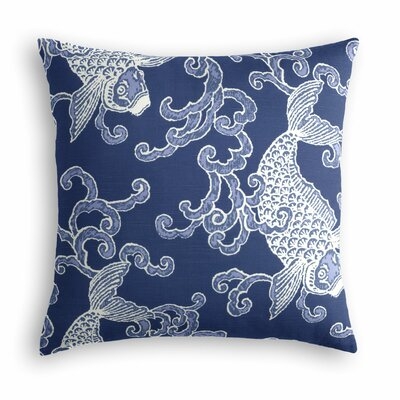 Koi Fish Square Cotton Pillow Cover & Insert - Image 0