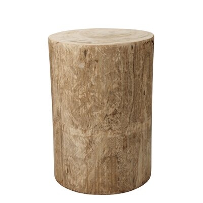 Kingsfield Solid Wood Drum End Table - Image 0