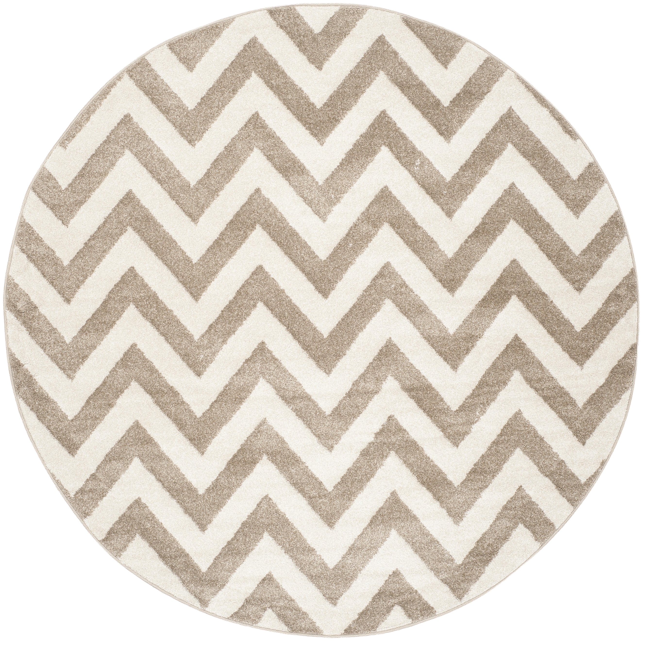 Arlo Home Indoor/Outdoor Woven Area Rug, AMT419S, Wheat/Beige,  7' X 7' Round - Image 0