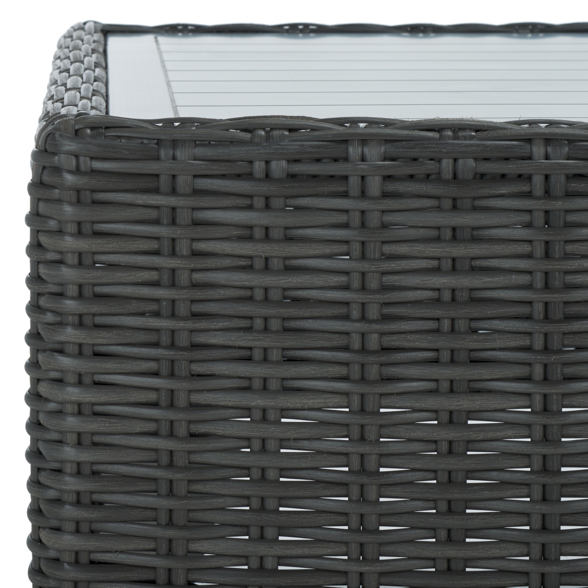 Margarita Wicker Coffee Table - Dark Grey - Image 2