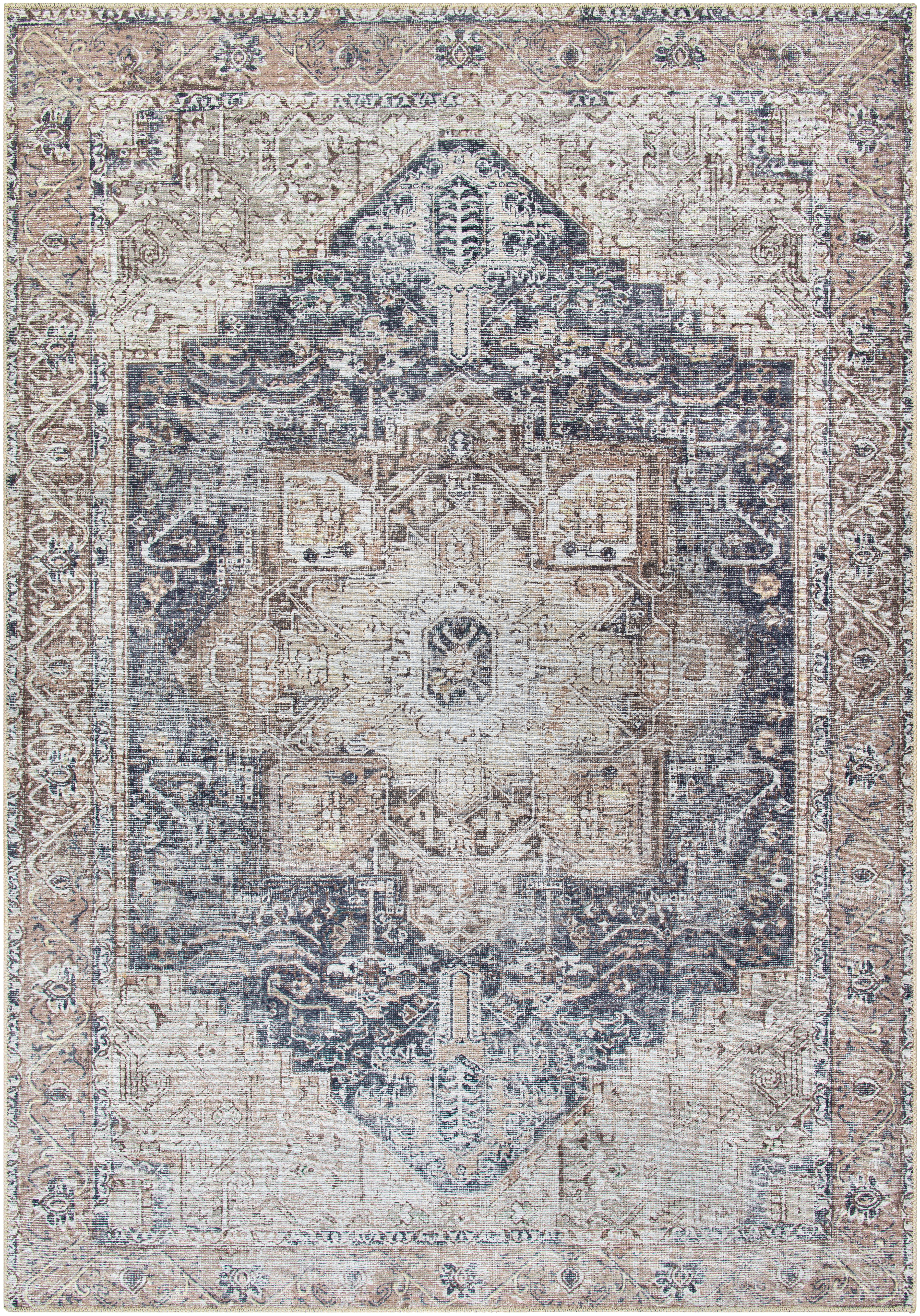 Amelie Gray Indoor 2' x 2'11" Machine Woven Rug - Image 0