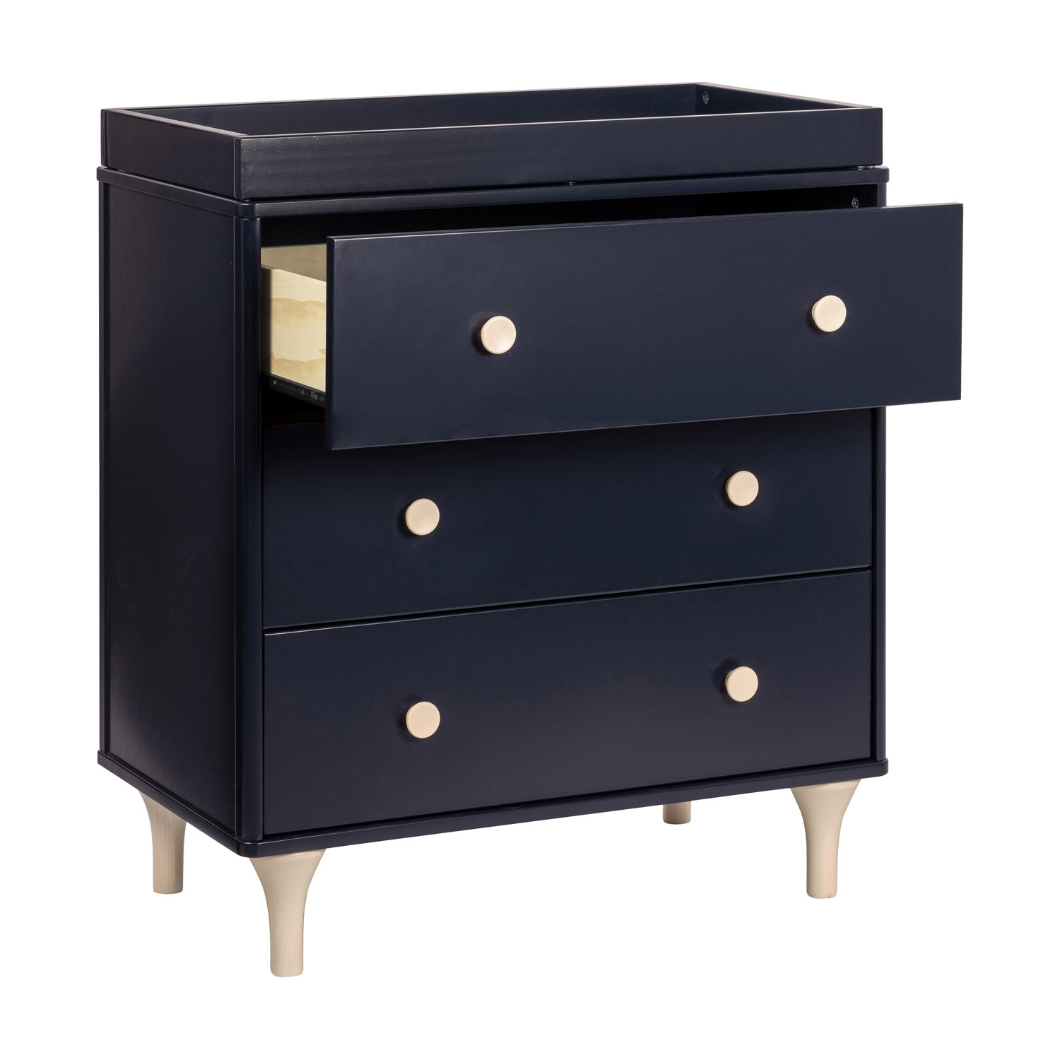 Babyletto Lolly Modern Classic Navy Blue Changing Station Dresser - Image 2