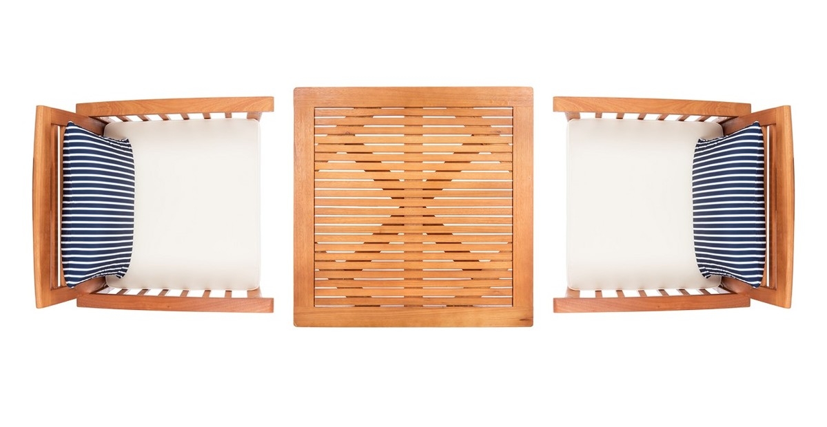 Pate 3 Pc Bar Height Bistro Set - Natural/Bge + Thn Stp P - Safavieh - Image 4