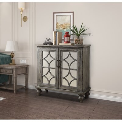Console Table With Mirrored Glass Door - Image 0