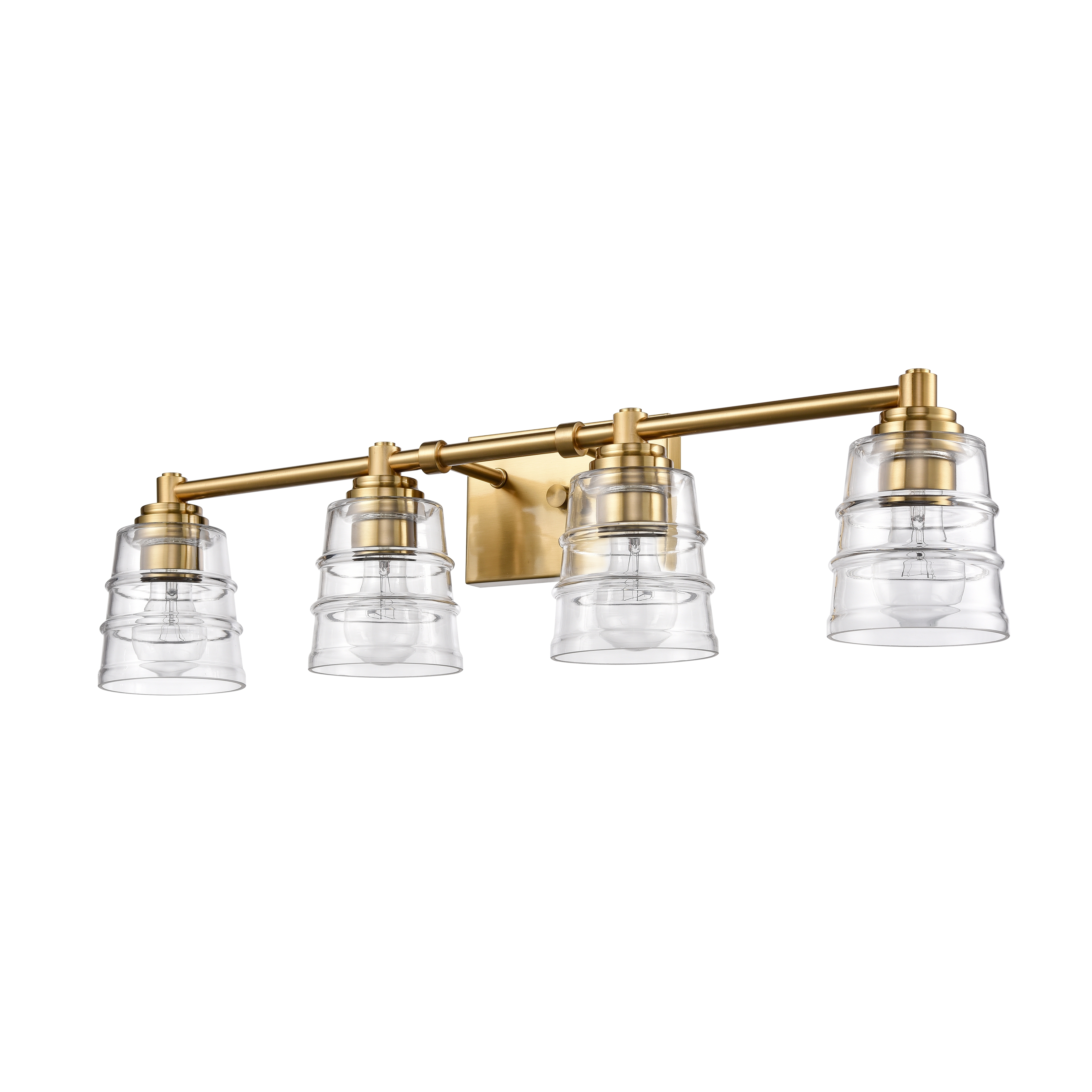 Pulsate 30.25'' Wide 4-Light Vanity Light - Satin Brass - Image 2