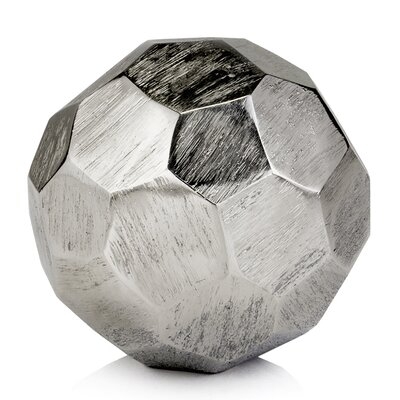 4" Rough Hewn Silver Sphere - Image 0
